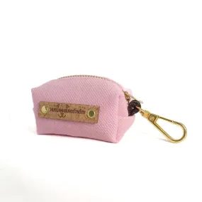 Pink Wool Twill Waste Bag Dispenser