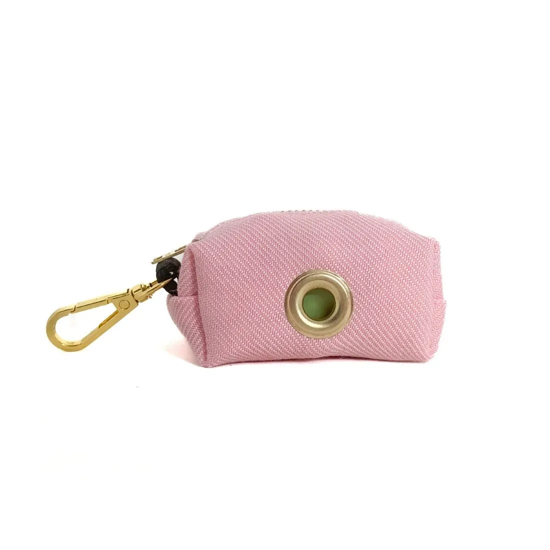 Pink Wool Twill Waste Bag Dispenser