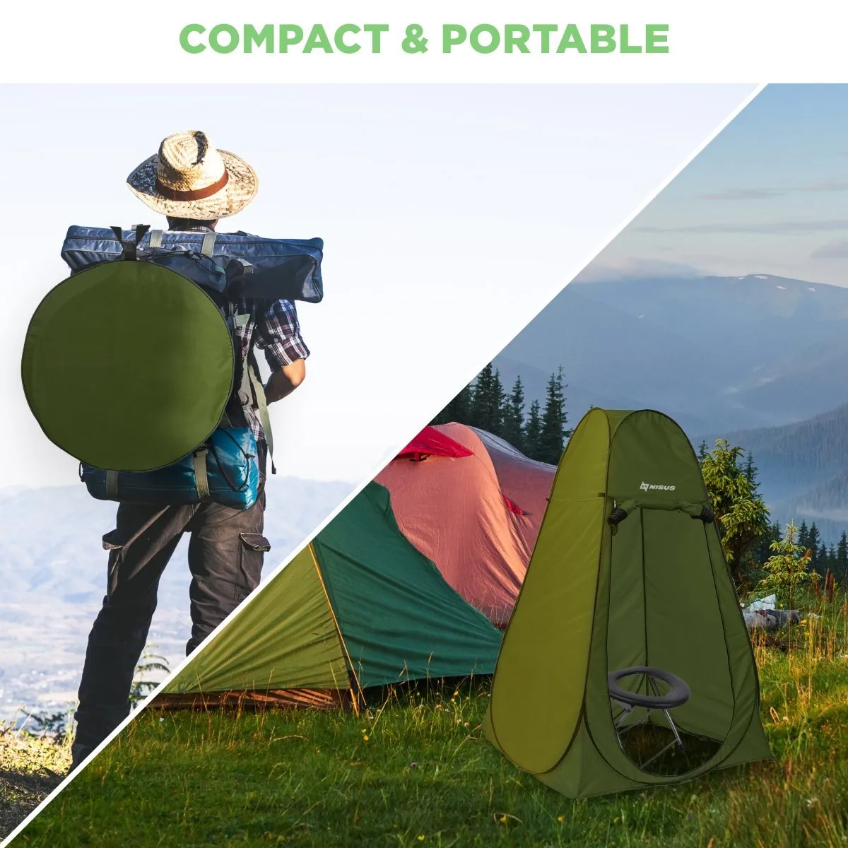 Pop Up Privacy Tent | Portable Outdoor Shower | Camp Toilet | Beach Changing Pod | Rain Shelter | 4 FT x 4 FT | CLEARANCE