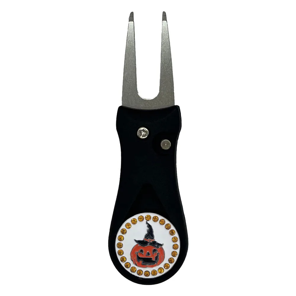 Pumpkin Golf Ball Marker With Colored Divot Repair Tool