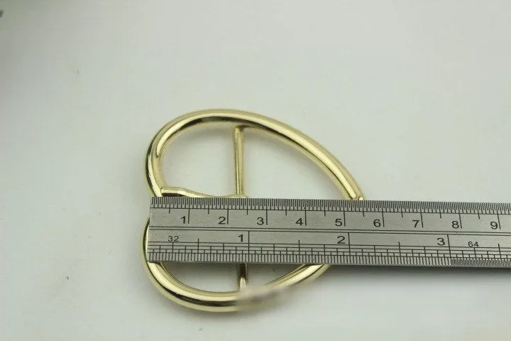 Purse Strap Slider Bag Hardware Metal Heart Double Loop Slide Buckle Adjuster Keeper Ring 53mm 2 1/8" Gold Silver 2/20pcs DIY Bulk Supplies