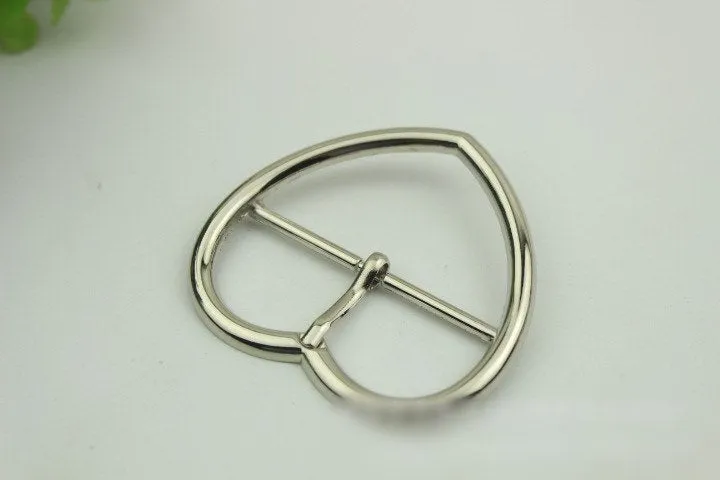 Purse Strap Slider Bag Hardware Metal Heart Double Loop Slide Buckle Adjuster Keeper Ring 53mm 2 1/8" Gold Silver 2/20pcs DIY Bulk Supplies
