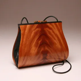 "Dianella" Large Handbag-Single Strap - Book-Matched Mahogany Crotch *SOLD OUT*