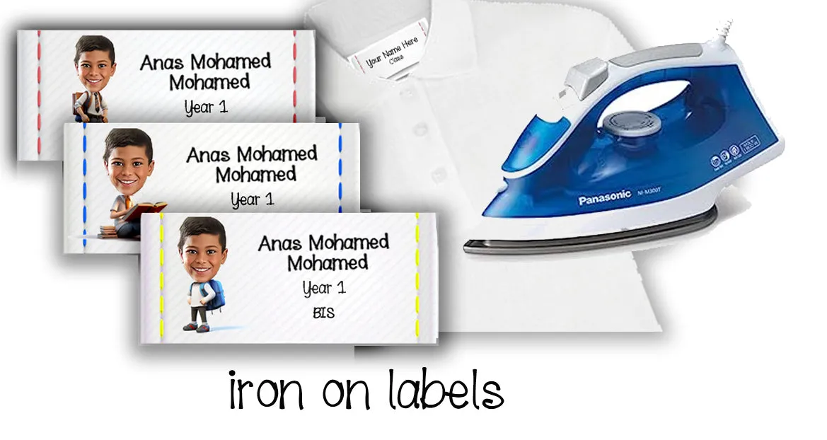""Caricature personalized (boys) labels packs