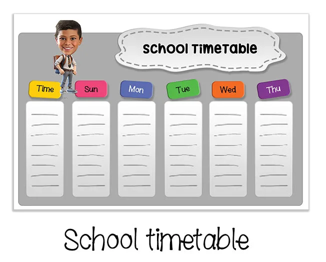 ""Caricature personalized (boys) labels packs
