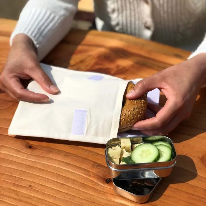 Reusable Organic Cotton Baggie – Eco-Friendly Snack & Sandwich Bag