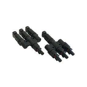 Rocksolar 3 to 1 Solar Branch Connectors MMMF FFFM Pair