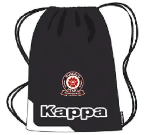 Rosebud Heart - Draw String Gym Bag - Black