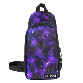 Smell-Proof Premium Convertible Shoulder Bag (PURPLE GALAXY)