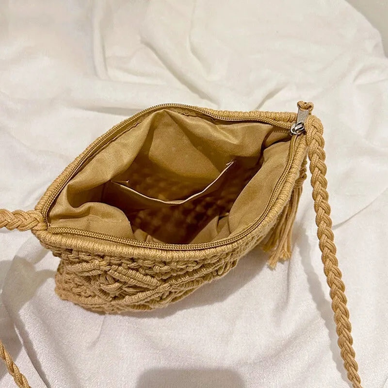SUNWOVEN MACRAMÉ HANDBAG