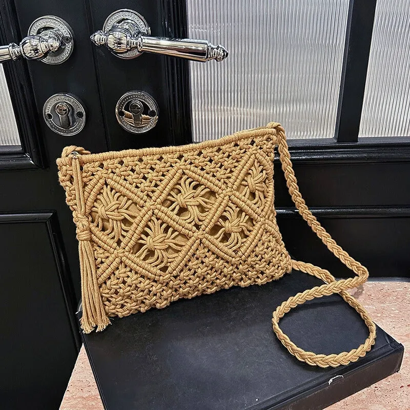 SUNWOVEN MACRAMÉ HANDBAG