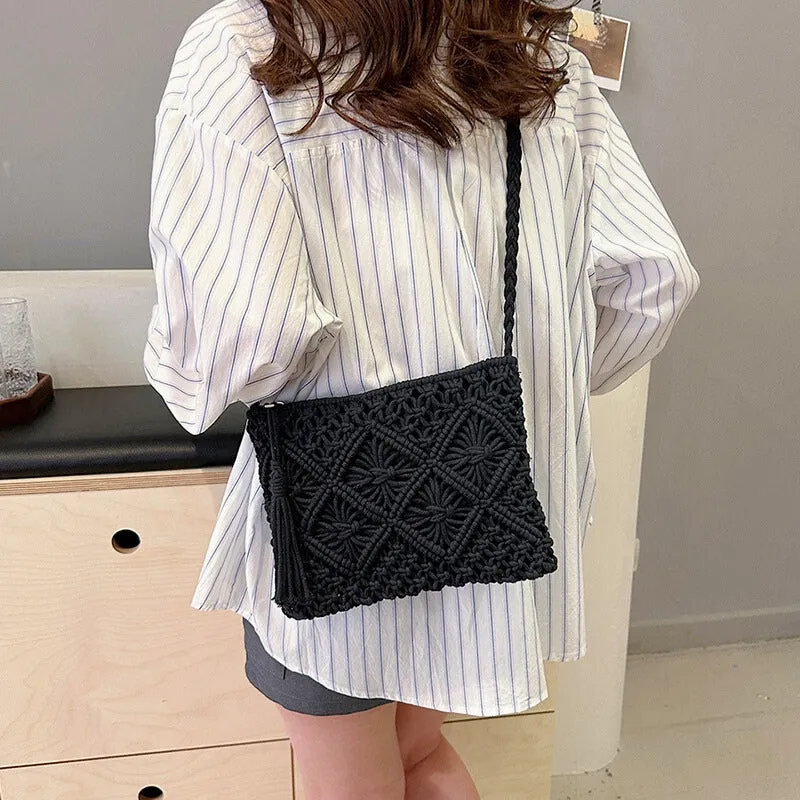 SUNWOVEN MACRAMÉ HANDBAG