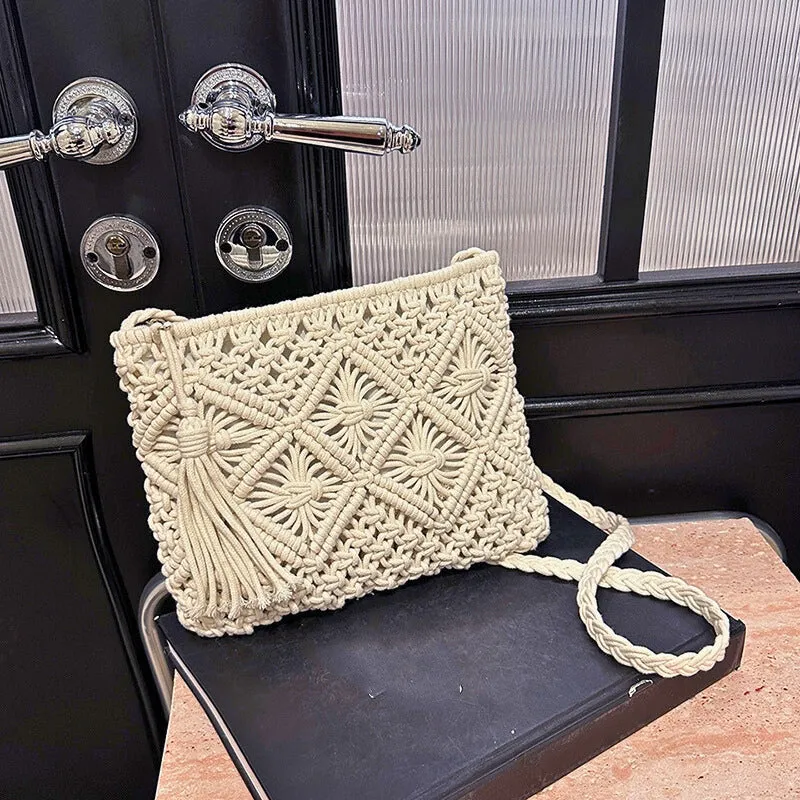 SUNWOVEN MACRAMÉ HANDBAG