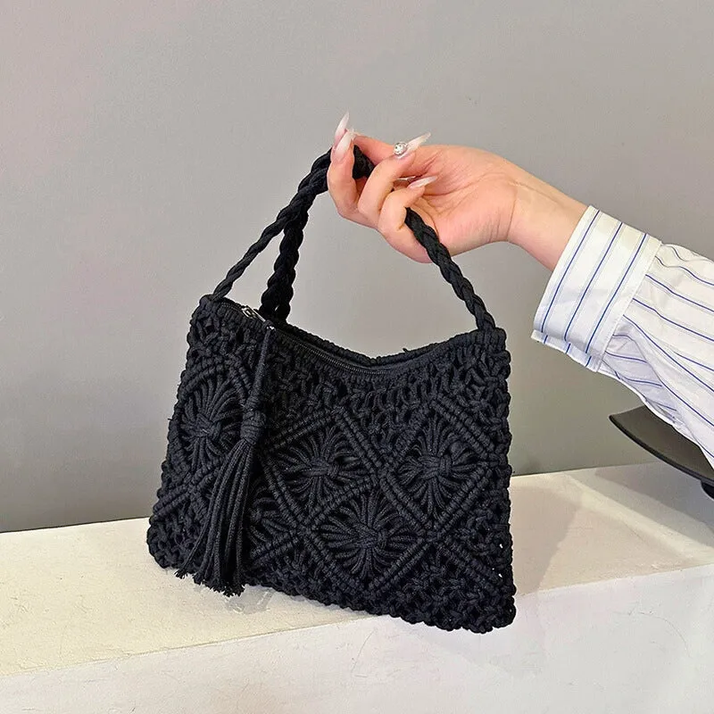 SUNWOVEN MACRAMÉ HANDBAG