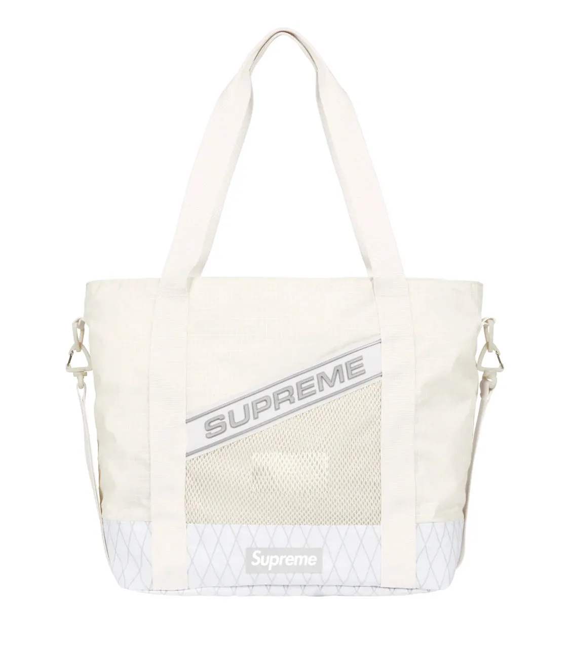 Supreme Logo Tote Bag White