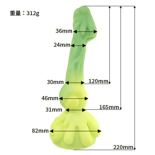Tomax - Wind Dragon Aero Green Regular Dildo 8.6" (Green)
