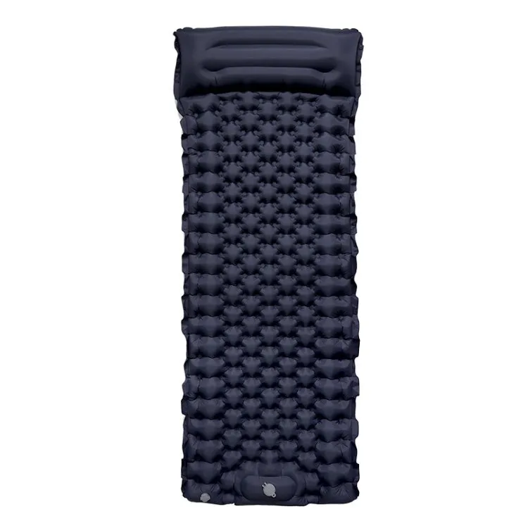 TPU Inflatable Sleeping Pad Camps Outdoor Waterproof Single Travel Cushion(Navy)