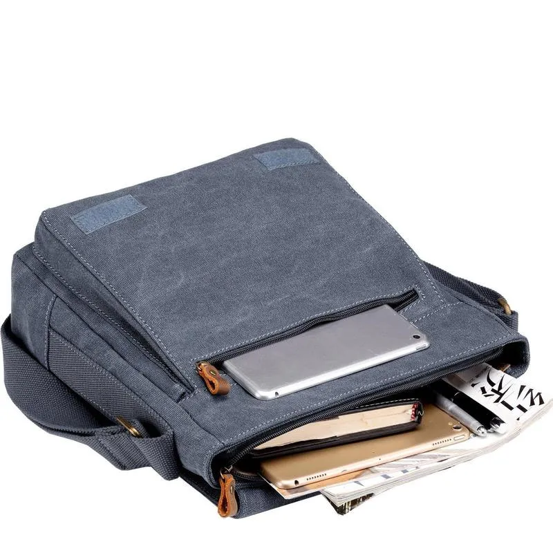 Troop London TRP0219 Classic Across Body Bag in Blue