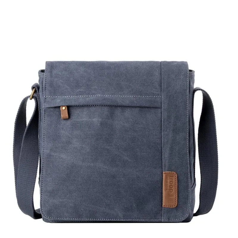 Troop London TRP0219 Classic Across Body Bag in Blue