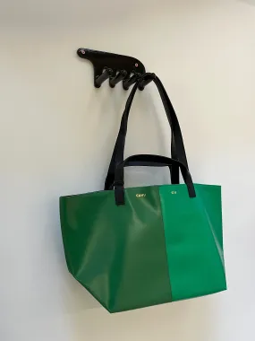 Two Tone Pratique Tote Bag - Dark Green/Green