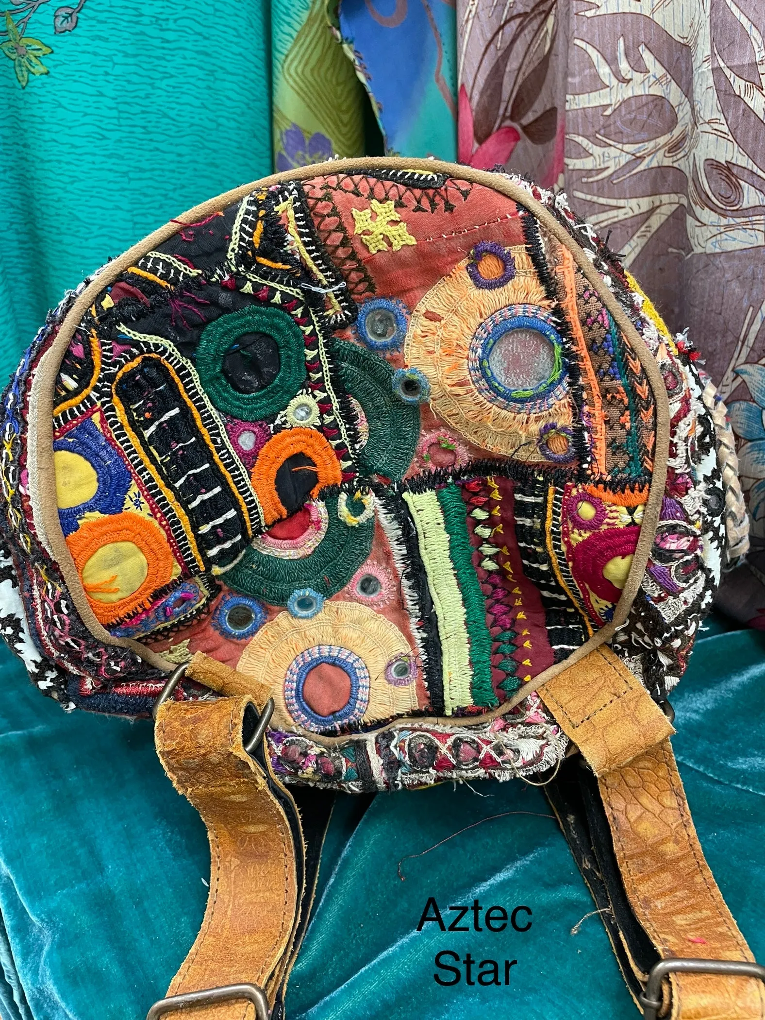 Upcycled Embroidered Market Backpack by Kantha Bae
