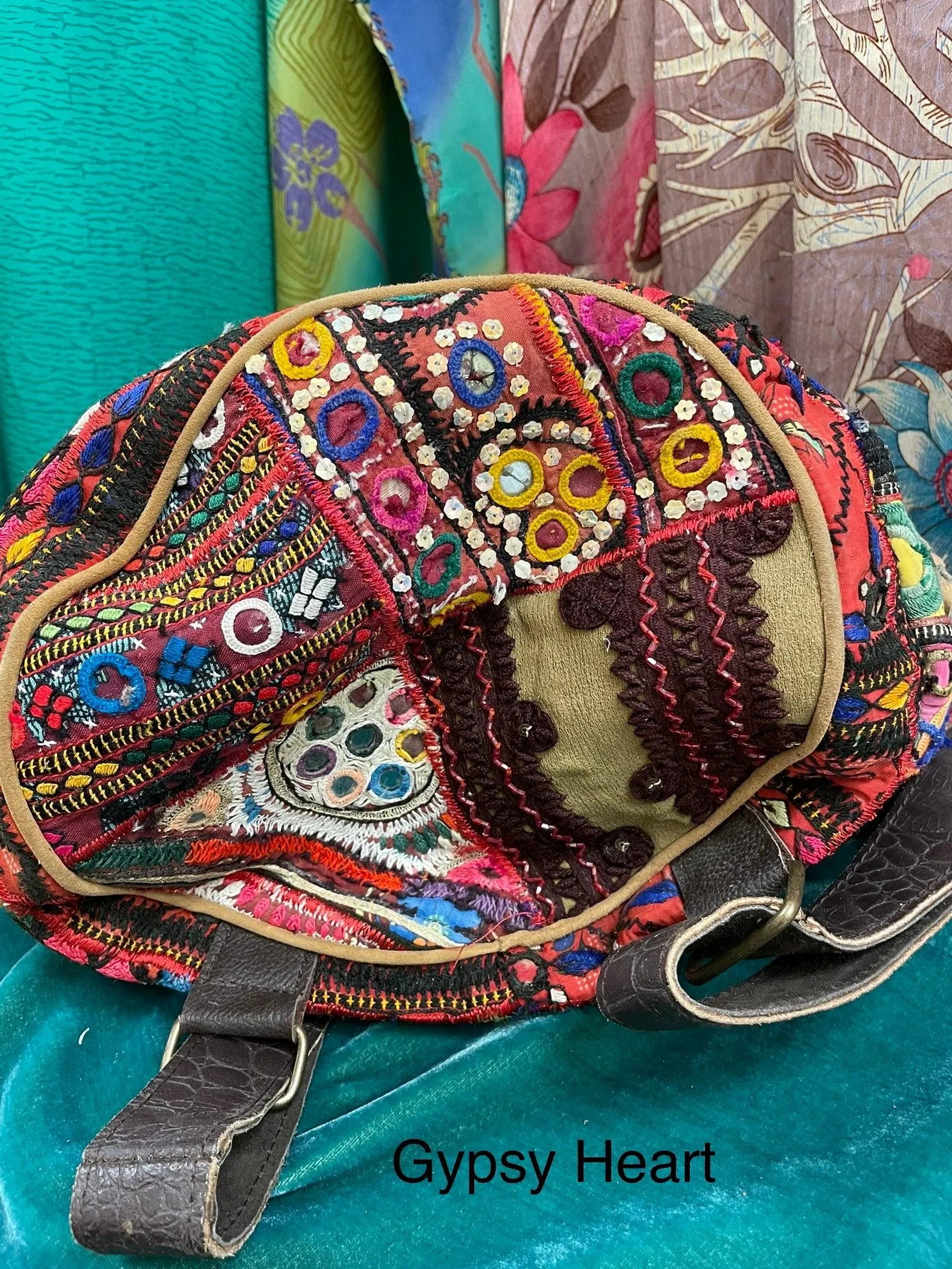 Upcycled Embroidered Market Backpack by Kantha Bae