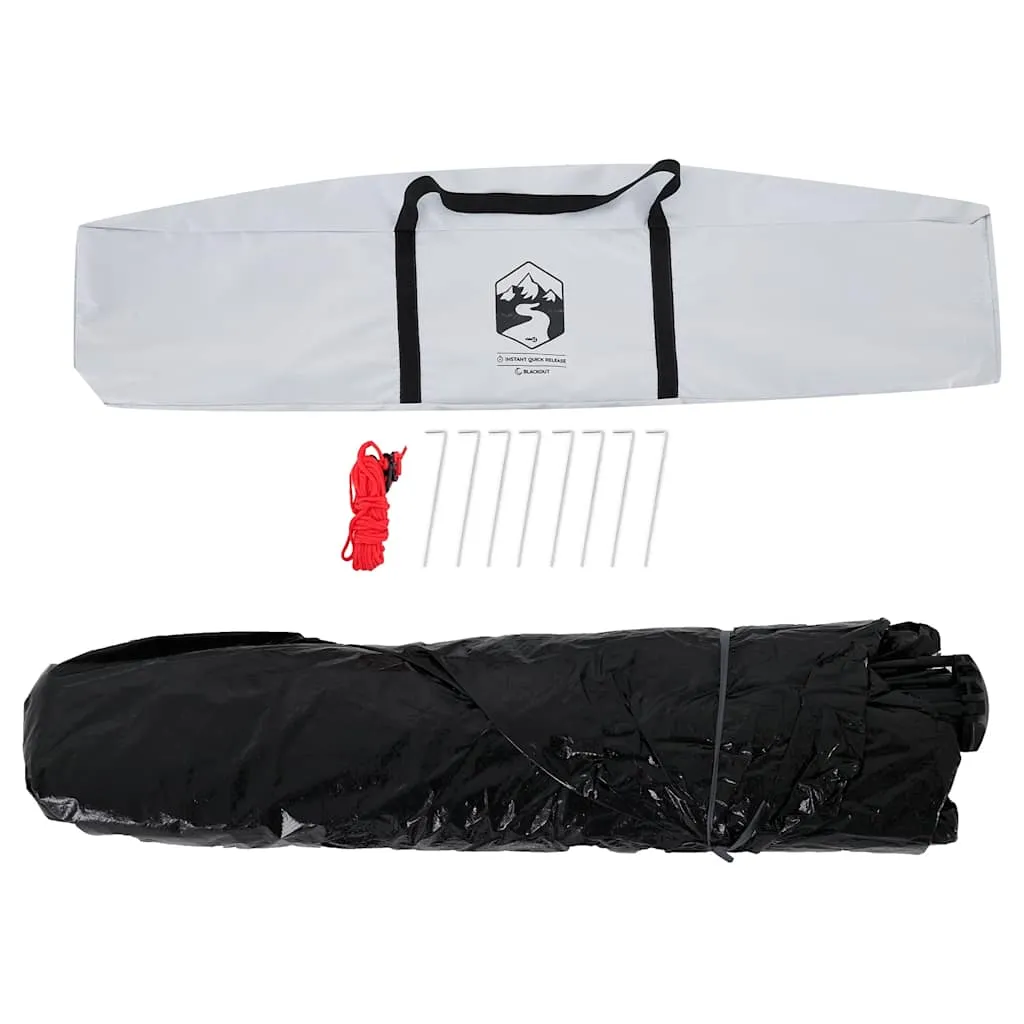 vidaXL Camping Tent Dome 2-Person White Blackout Fabric Quick Release