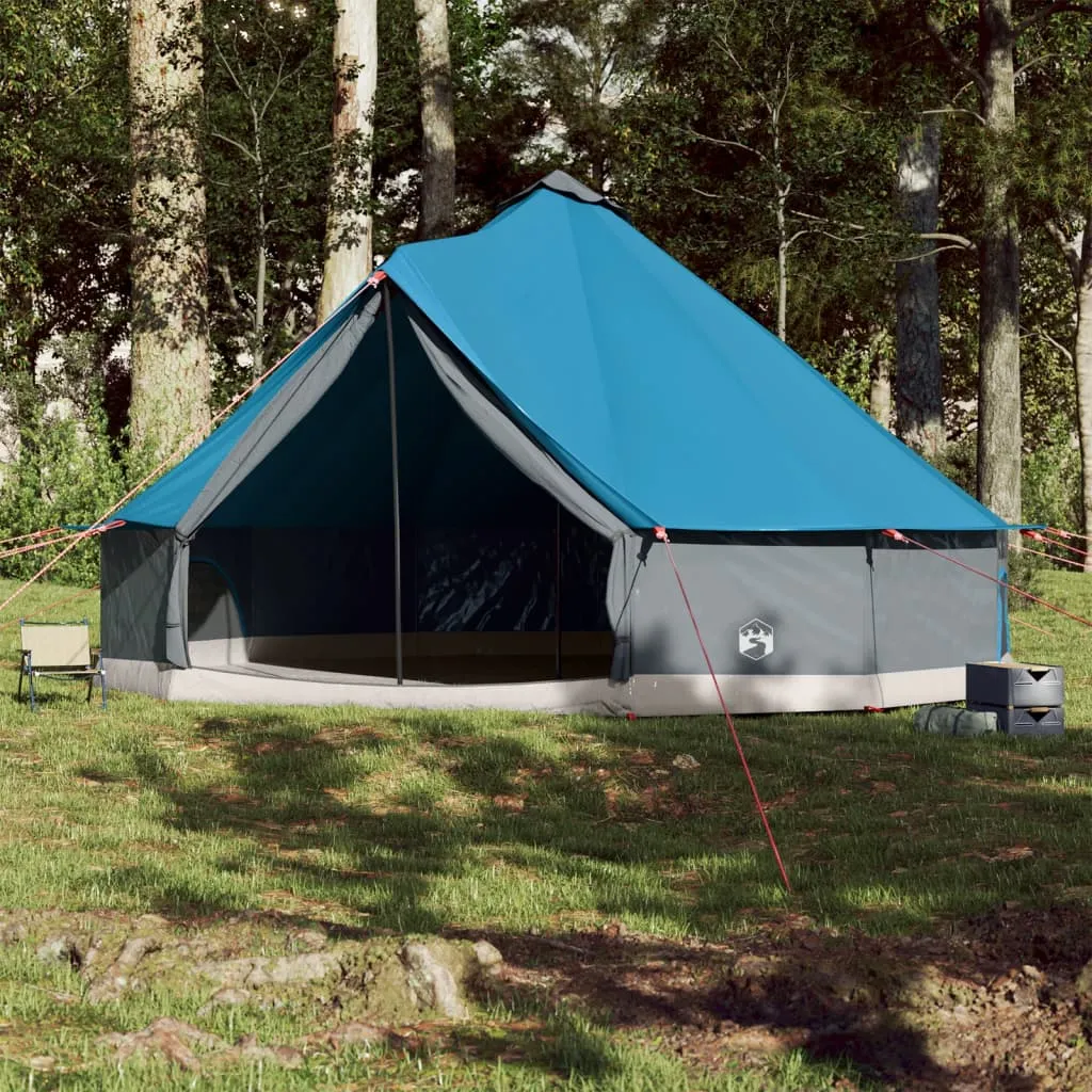 vidaXL Family Tent Tipi 12-Person Blue Waterproof