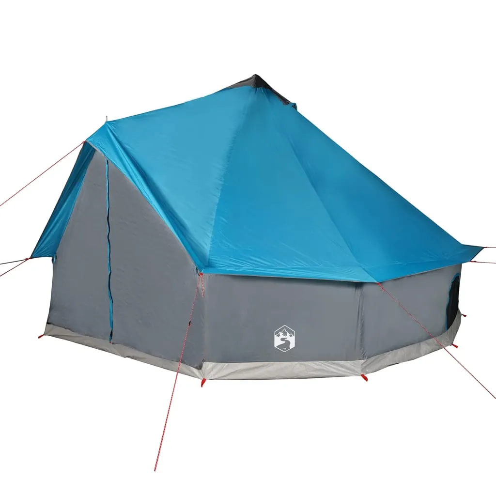 vidaXL Family Tent Tipi 12-Person Blue Waterproof