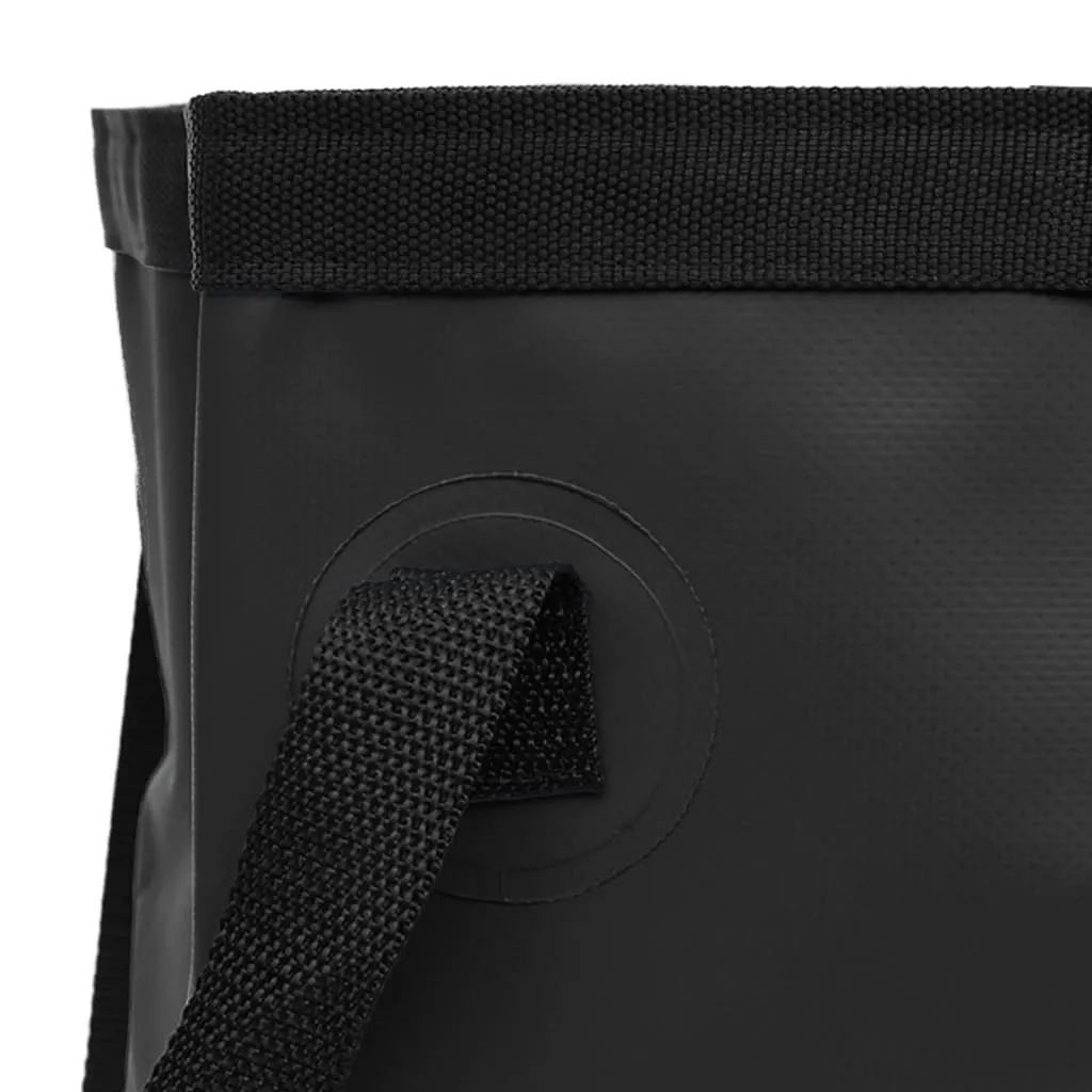 vidaXL Folding Buckets 2 pcs Black 20 L PVC