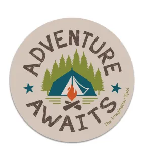 Vinyl Stickers - Adventure Awaits - camping sticker