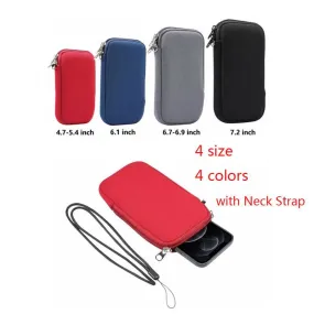 Waterproof Mobile Phone Bag Pouch for iPhone Samsung Huawei Xiaomi Shockproof Mobile Phone Case with Shoulder StrapUniversal 4.7-7.2 inch