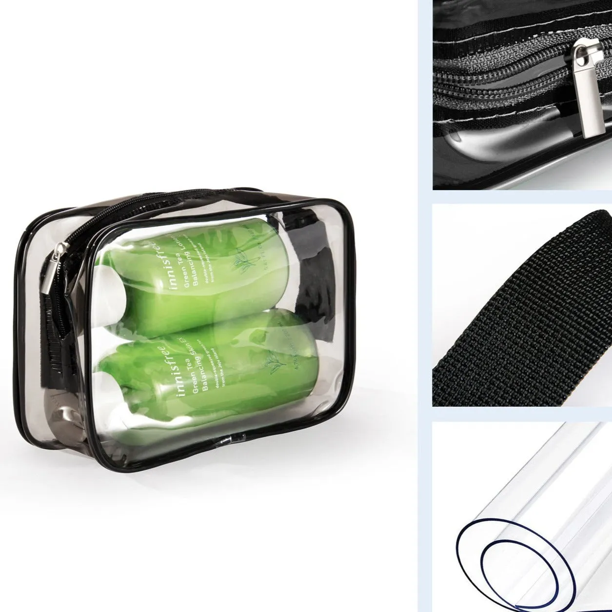 Waterproof PVC transparent cosmetic bag