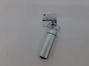 Waterproof Storage Capsule 1.5" X 5" Aluminum W/carabiner