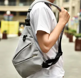Waterproof Triangle Side Crossbody Bag Gray