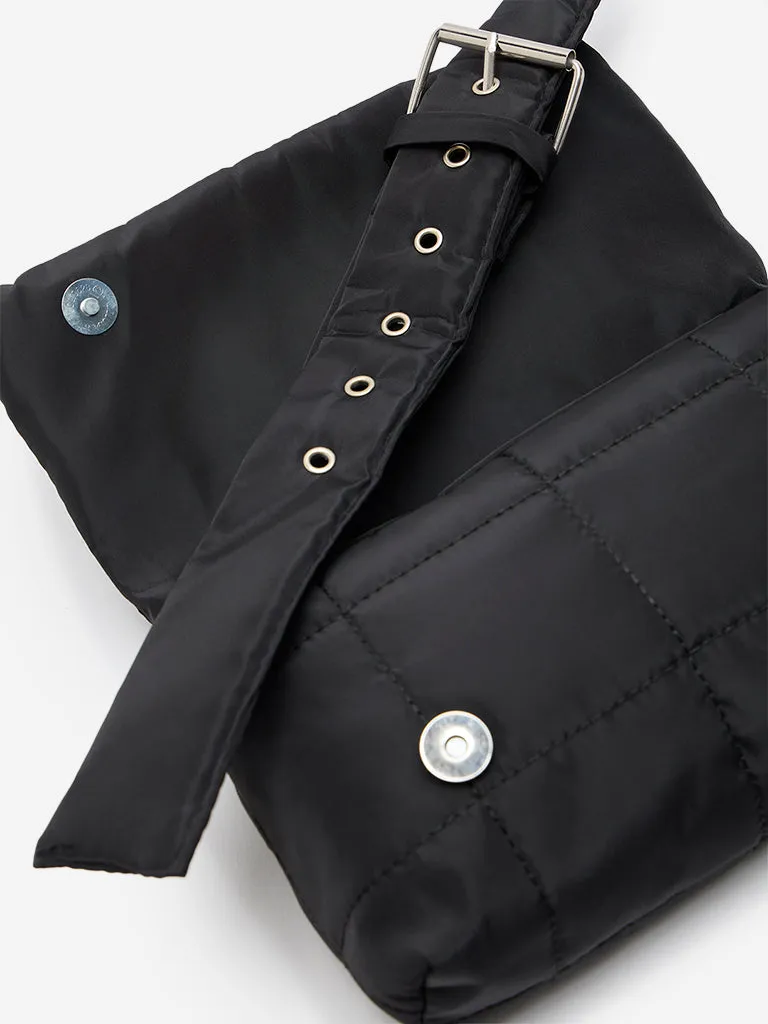 Westside Black Buckle Sling Bag