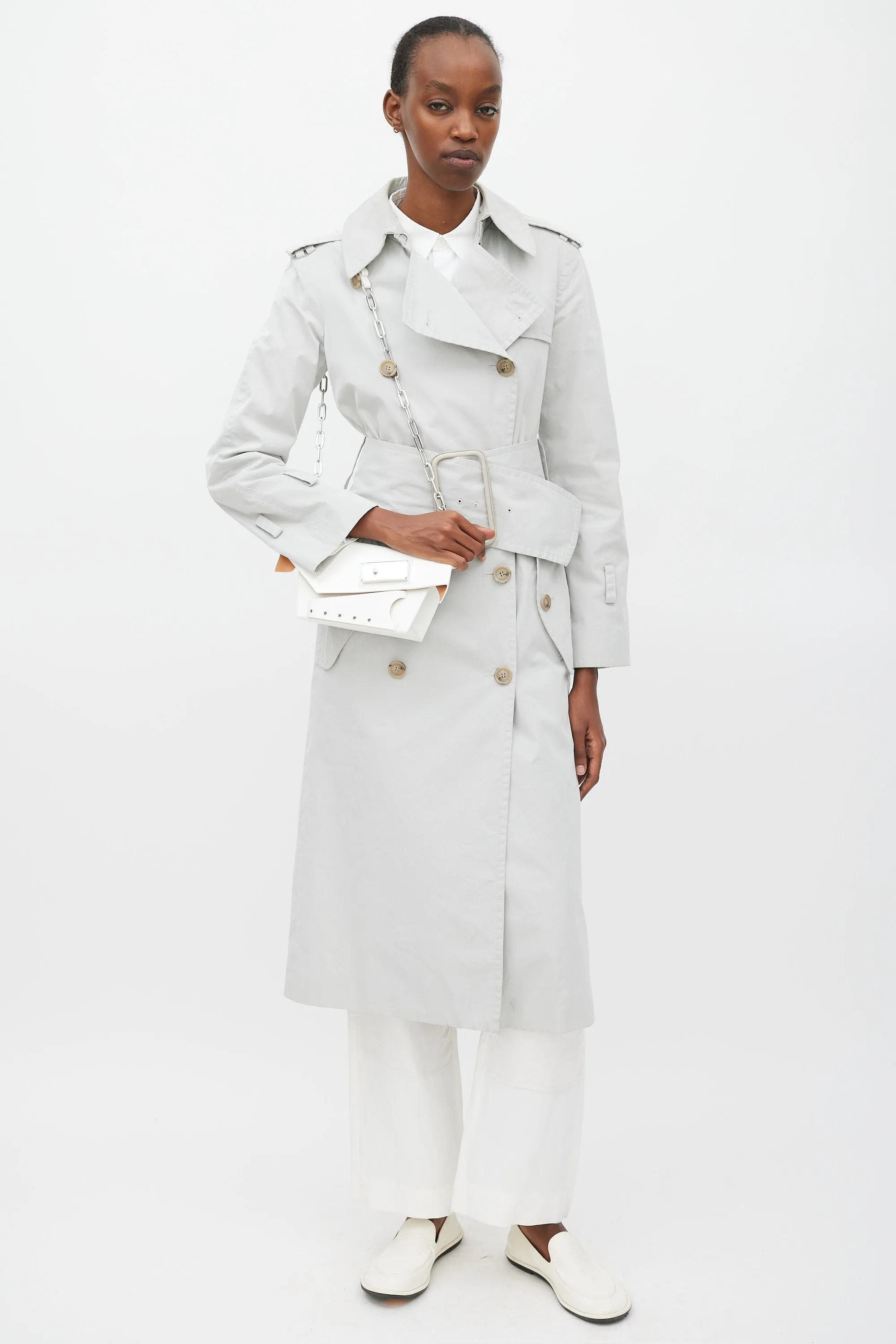 White Patent Leather Snatched Classique Bag