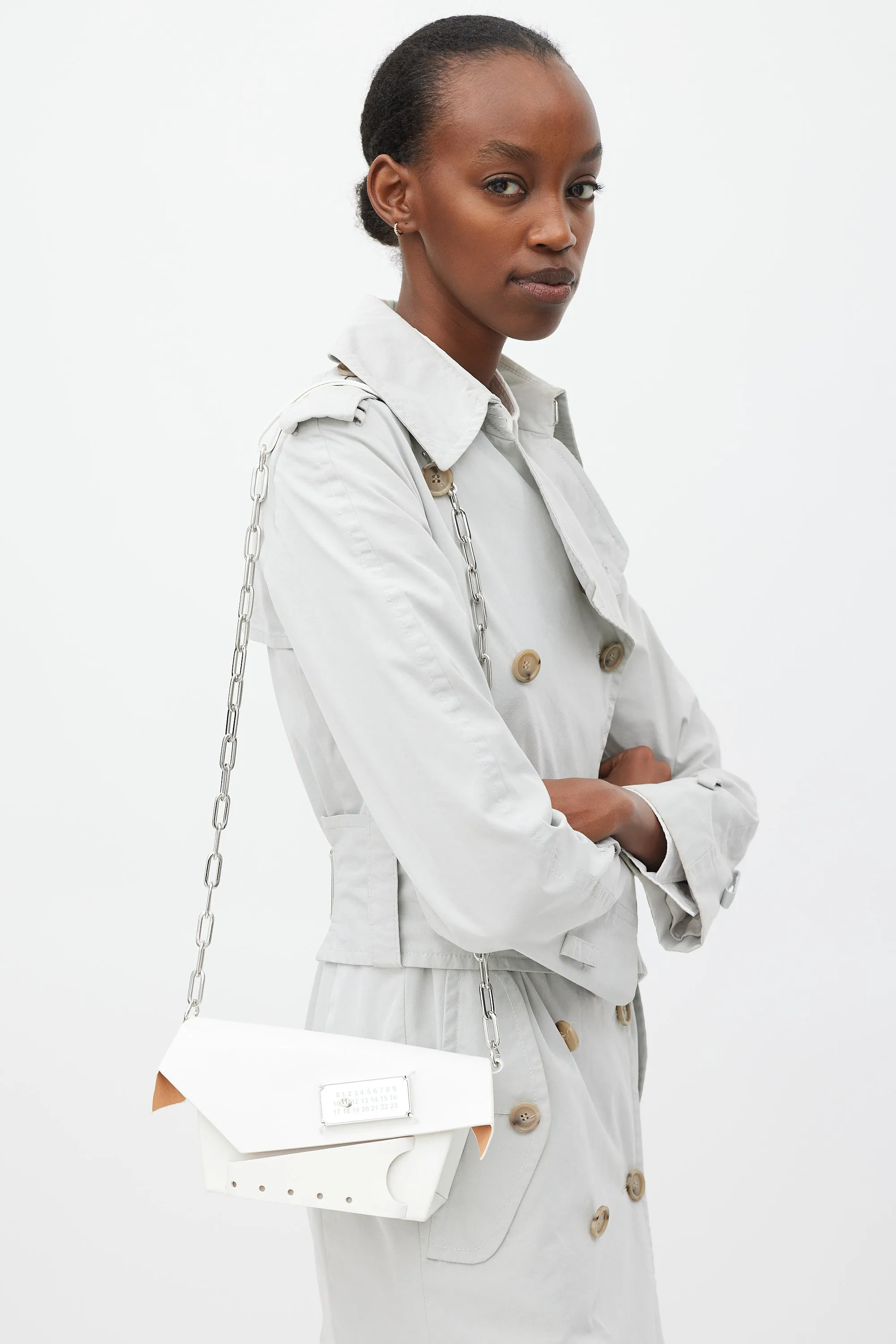 White Patent Leather Snatched Classique Bag